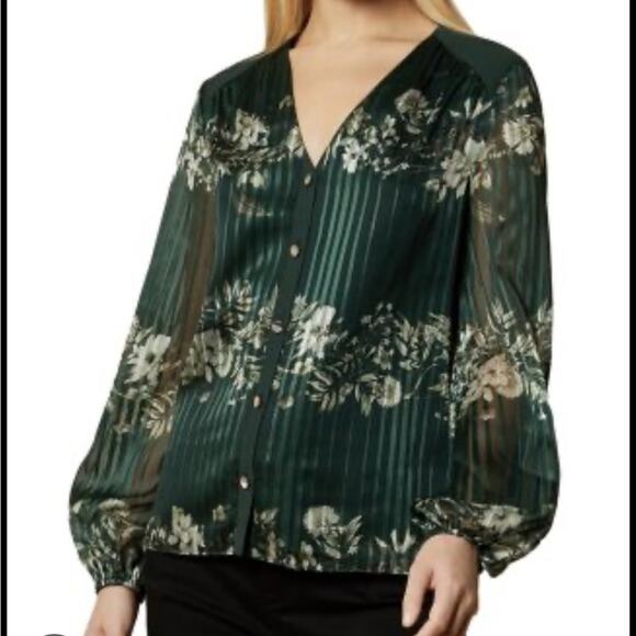 Ted Baker Green Floral Blouse - Picture 2 of 7